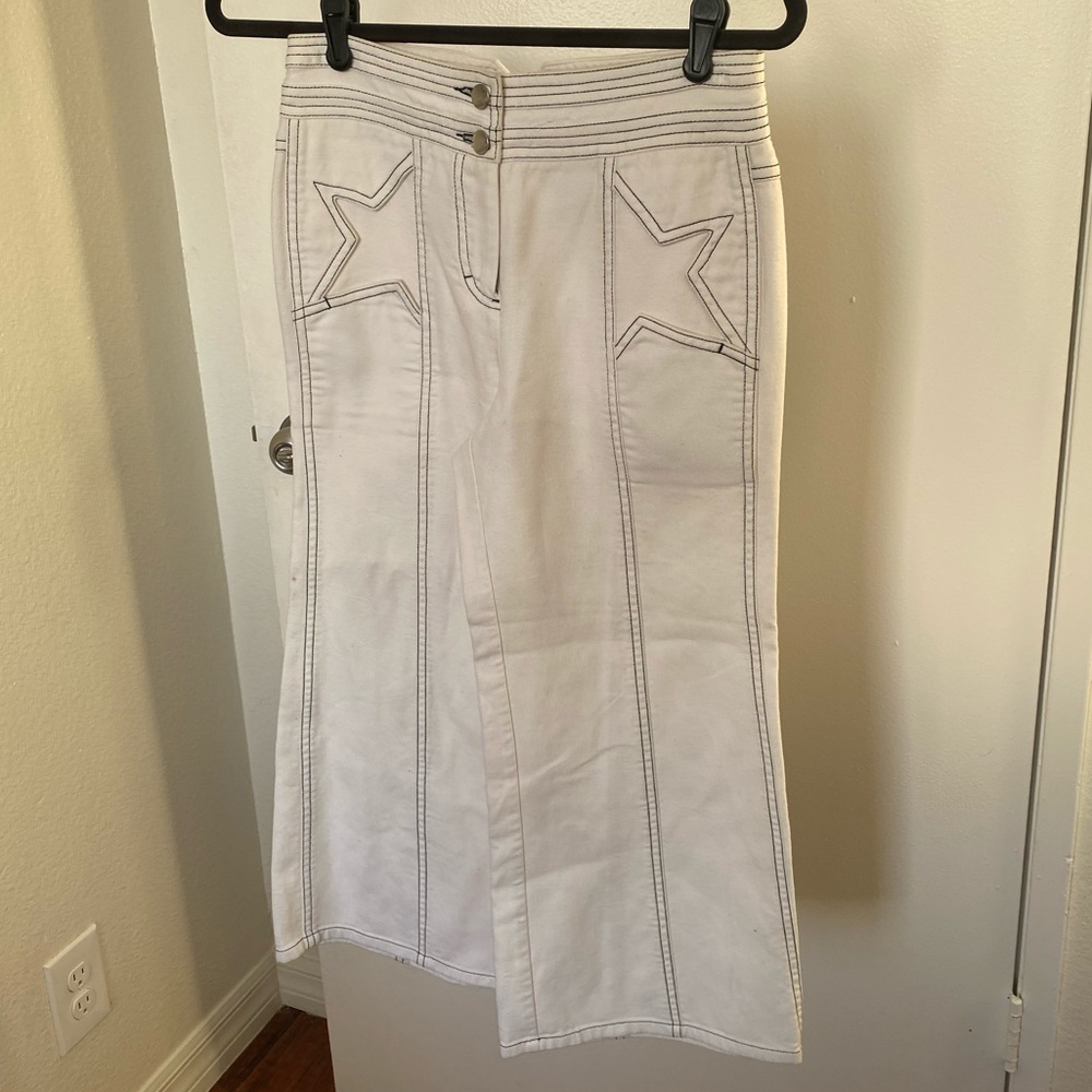 BCBG Runway Star Pocket Cropped Denim